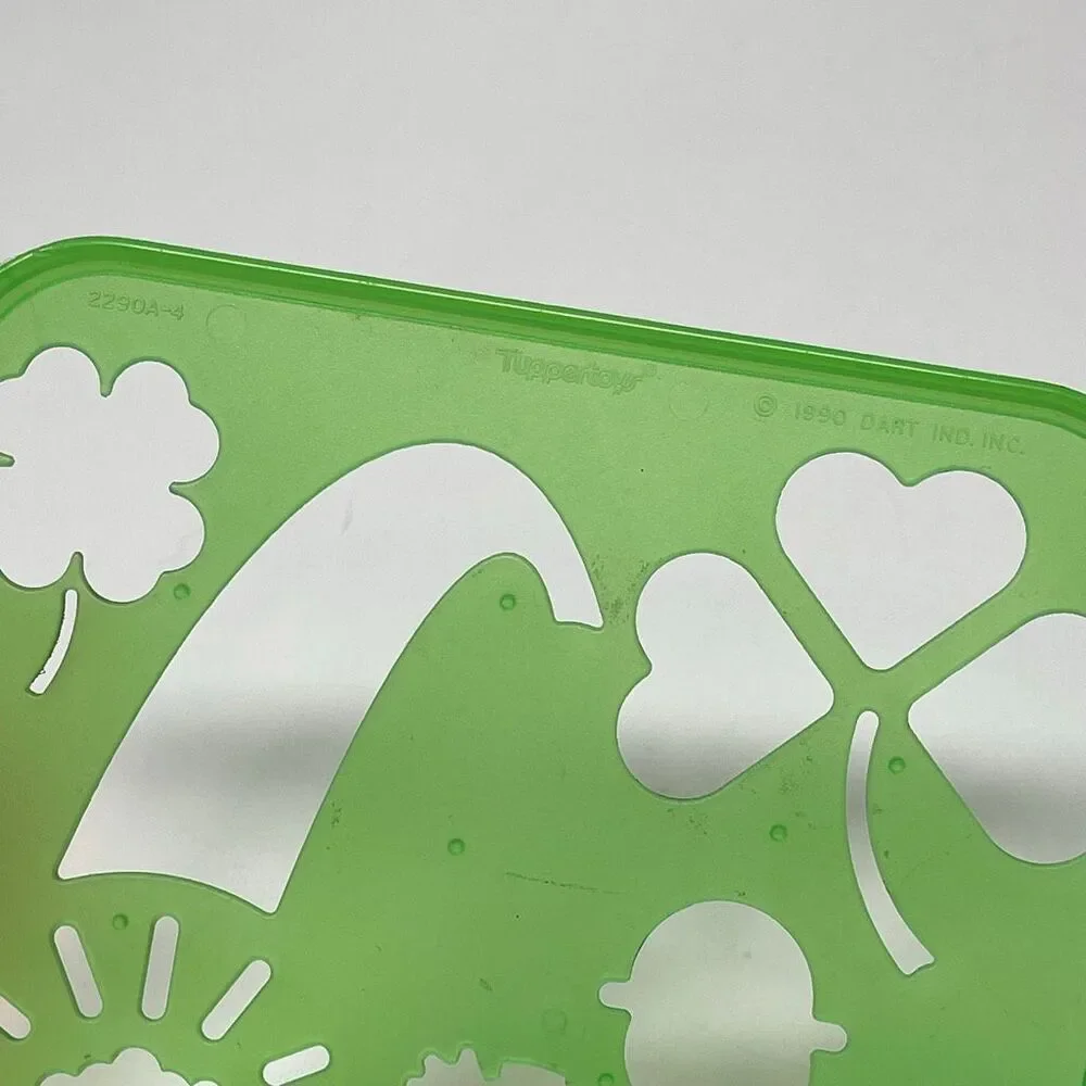 Tupperware Stencils Vintage 1990 Tuppertoys Set of 5 Patriotic Halloween Holiday